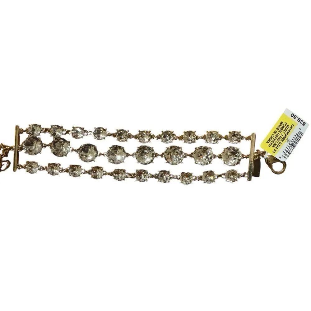 I.N.C. International Concepts
Gold-Tone White Stone Triple Row Flex Bracelet